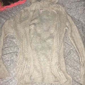 Cream hooded cardigan